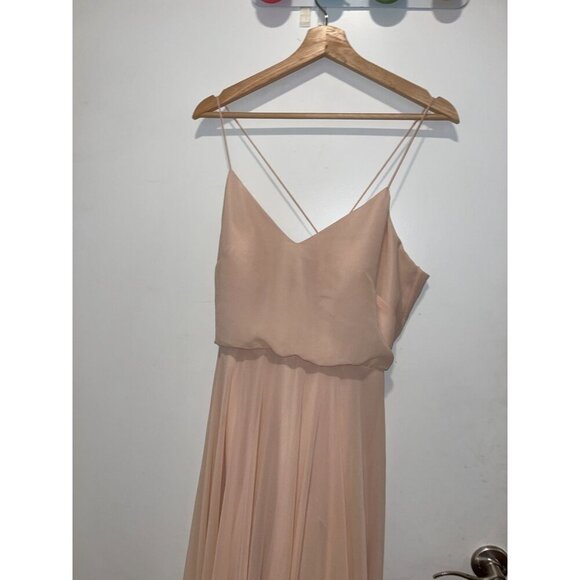 Jenny Yoo Collection Blush Pink Inesse Bridesmaid Maxi Dress Size 10  formal - Picture 4 of 11